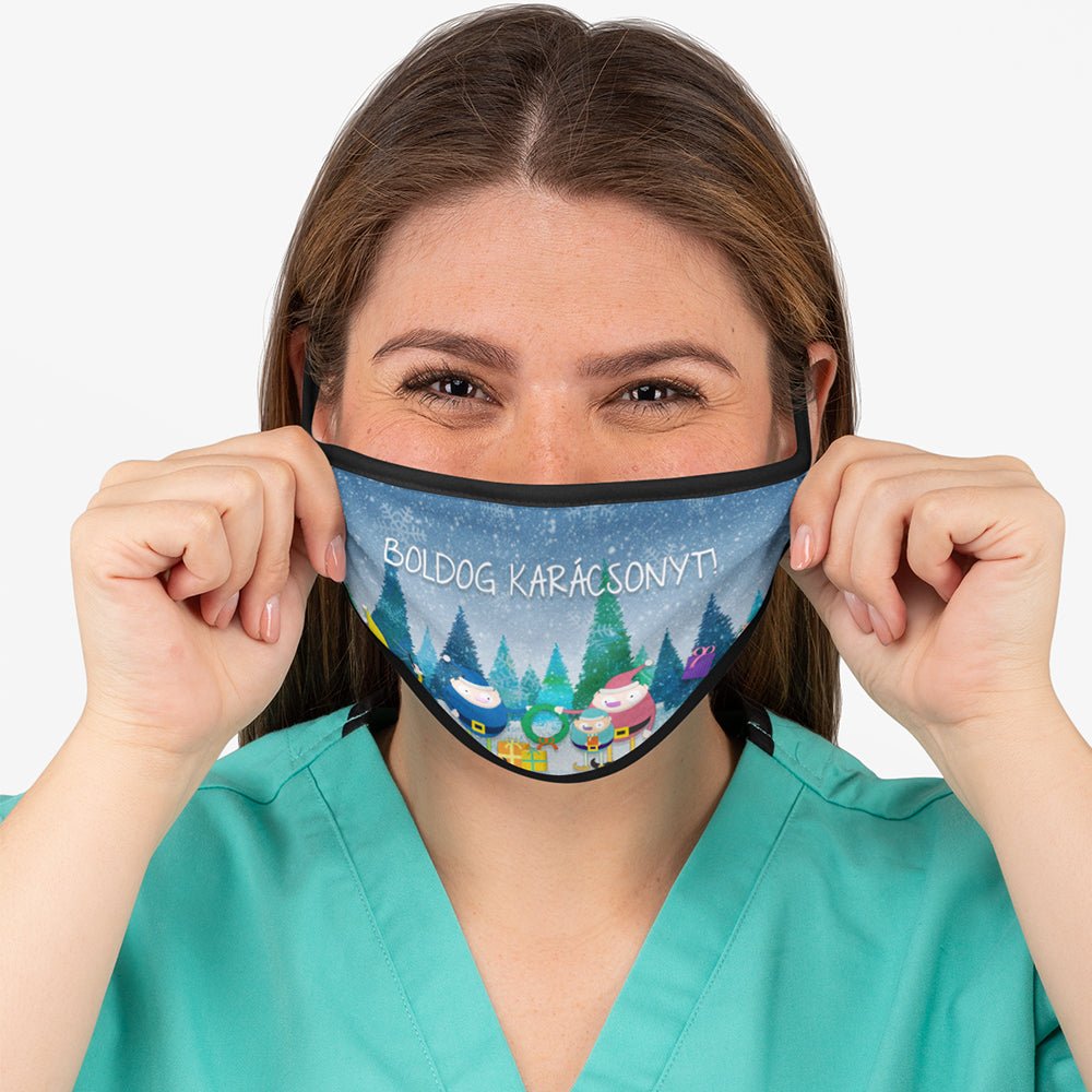 Karácsonyi maszk egyedi felirattal - Bogreguru