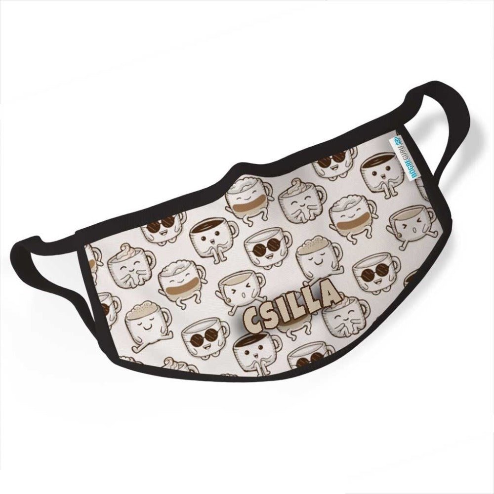 Kávés maszk egyedi neves - Bogreguru