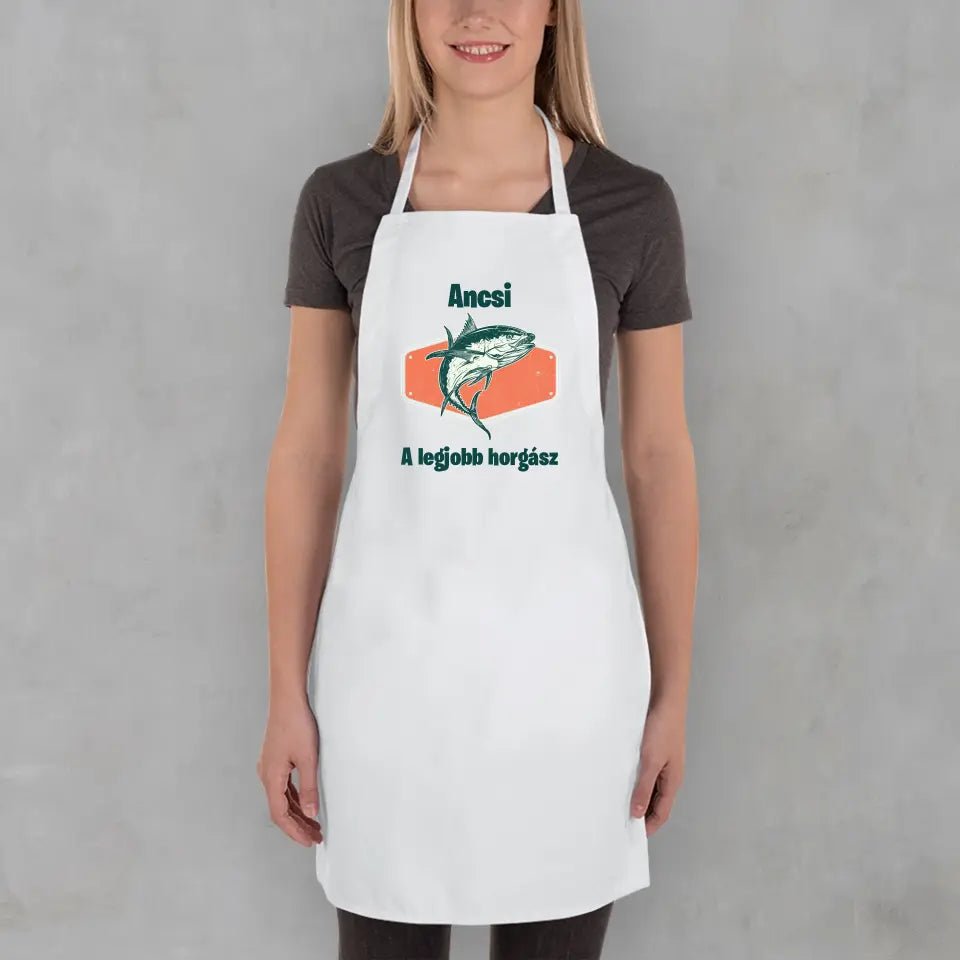 Kötény horgászoknak névvel - Bogreguru