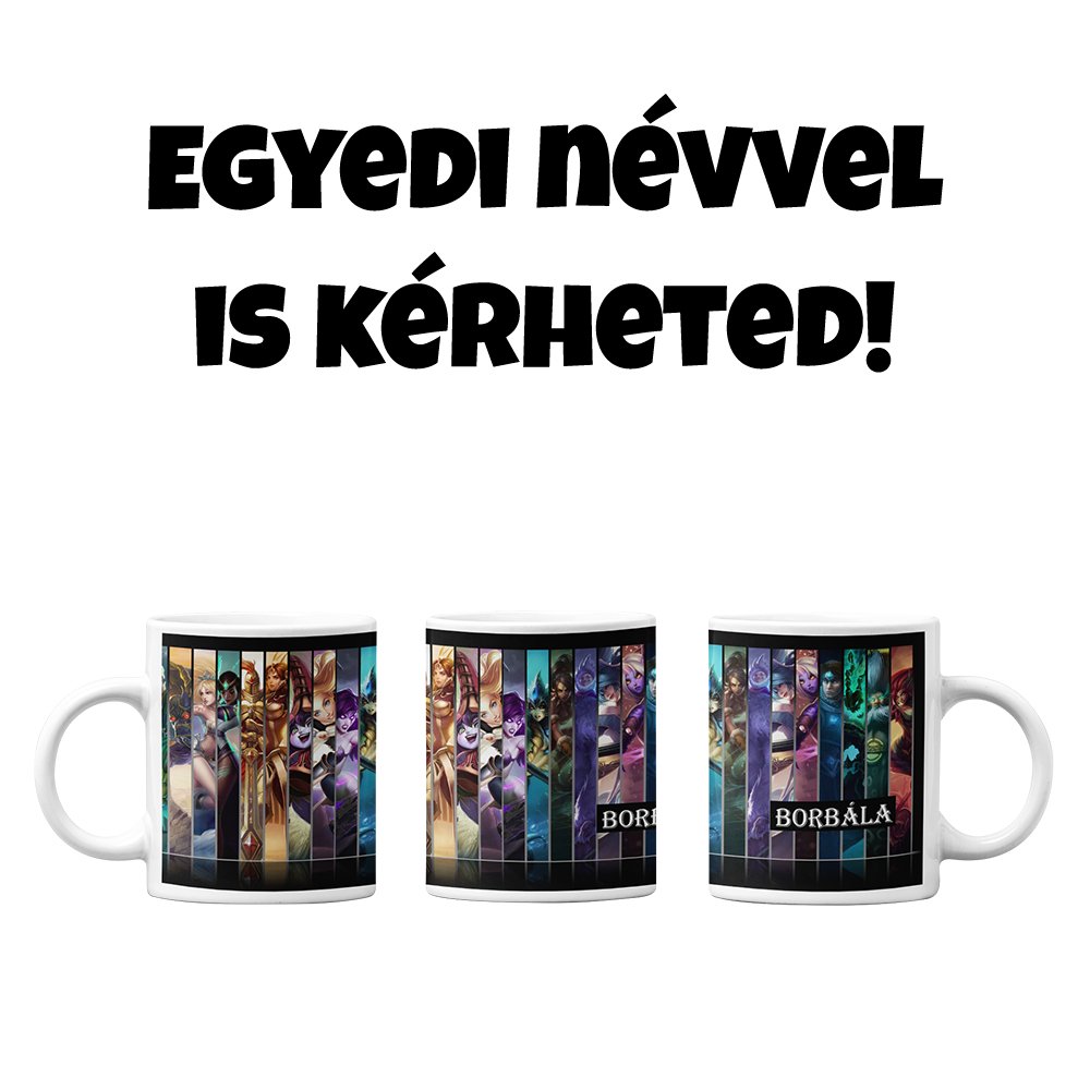 League of legends bögre egyedi névvel - Bogreguru