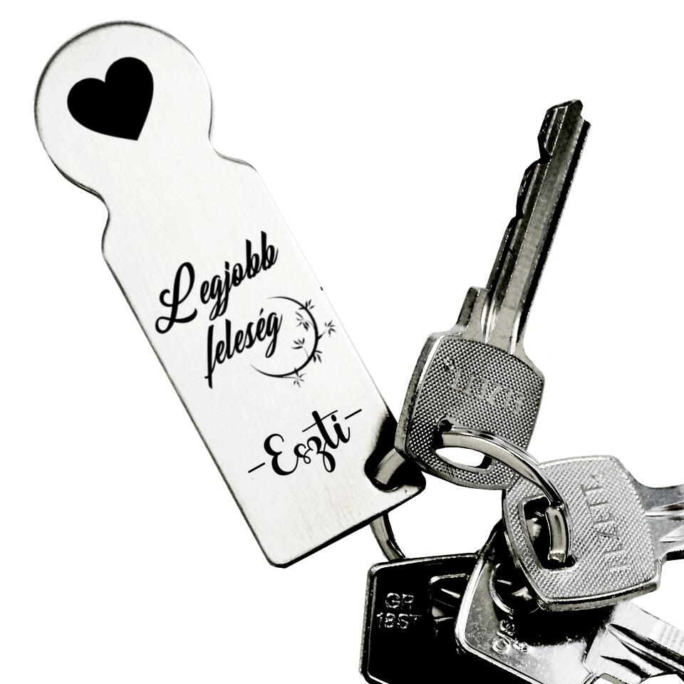 Legjobb feleség bevásárlókocsi érme kulcstartó - Bogreguru