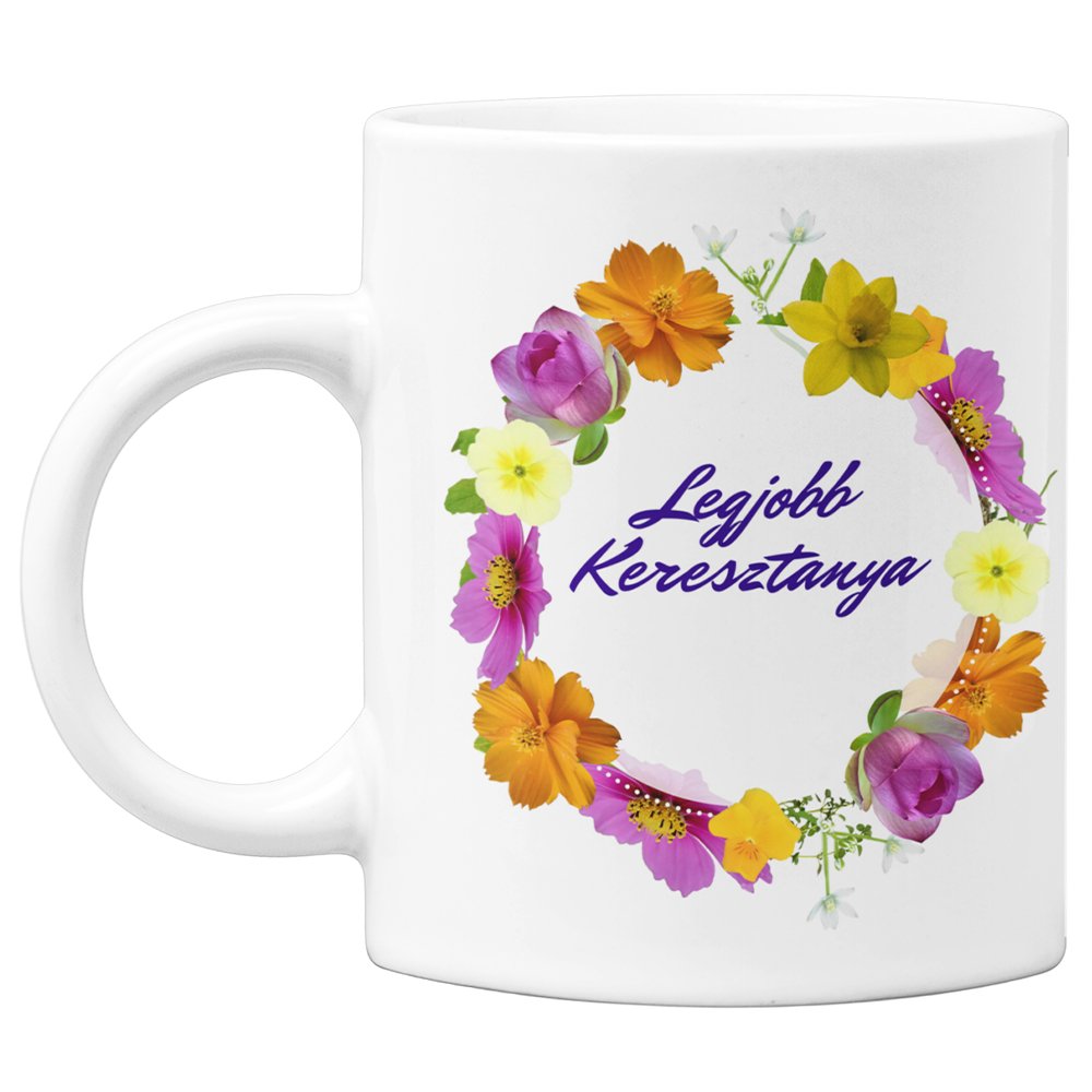 Legjobb Keresztanya feliratos bögre - Bogreguru