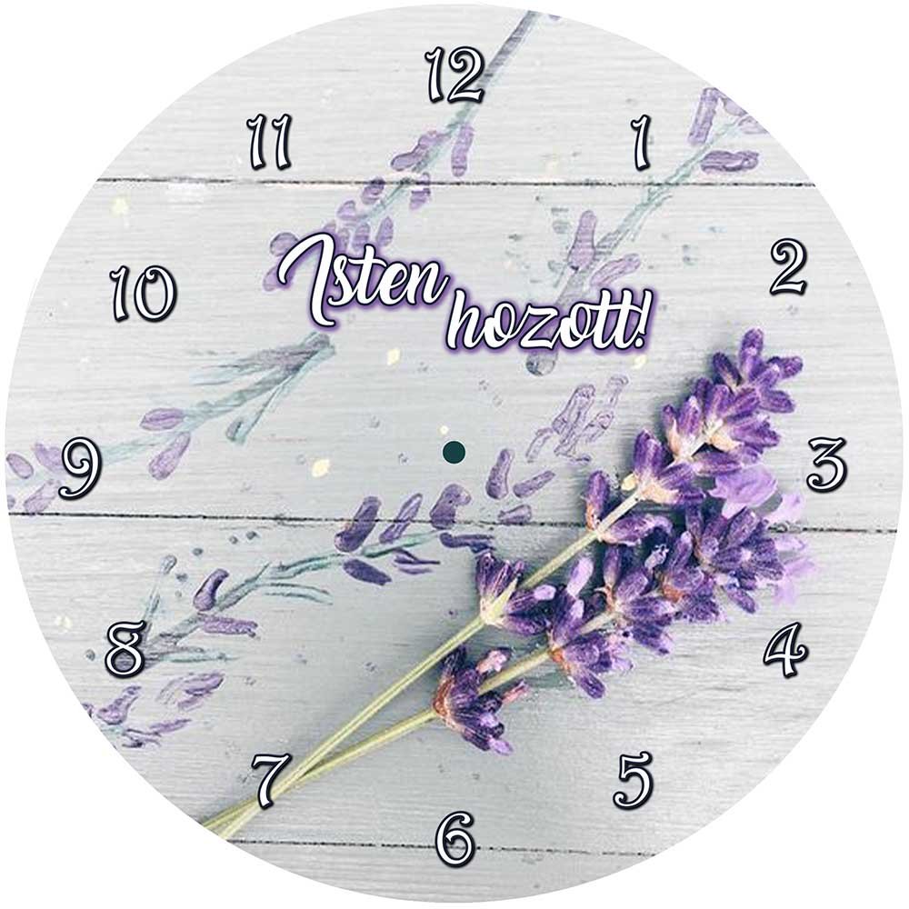 Levendula mintás falióra - Bogreguru