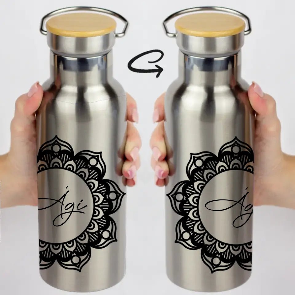 Mandalás kulacs nőknek egyedi névvel - Bogreguru