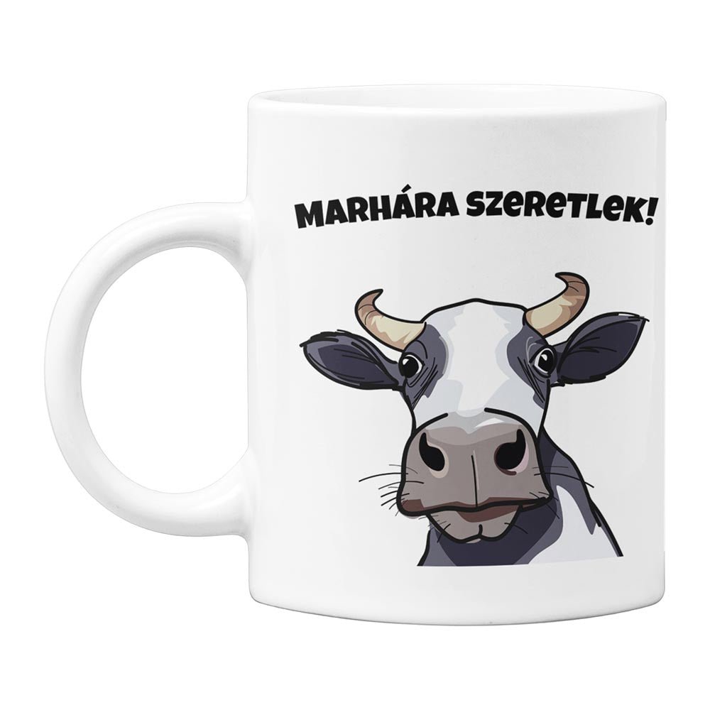 Marhára szeretlek Valentin napi vicces bögre - Bogreguru