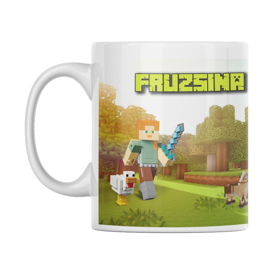 Minecraft állatos bögre egyedi névvel - Bogreguru