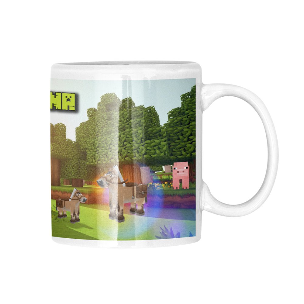 Minecraft állatos bögre egyedi névvel - Bogreguru