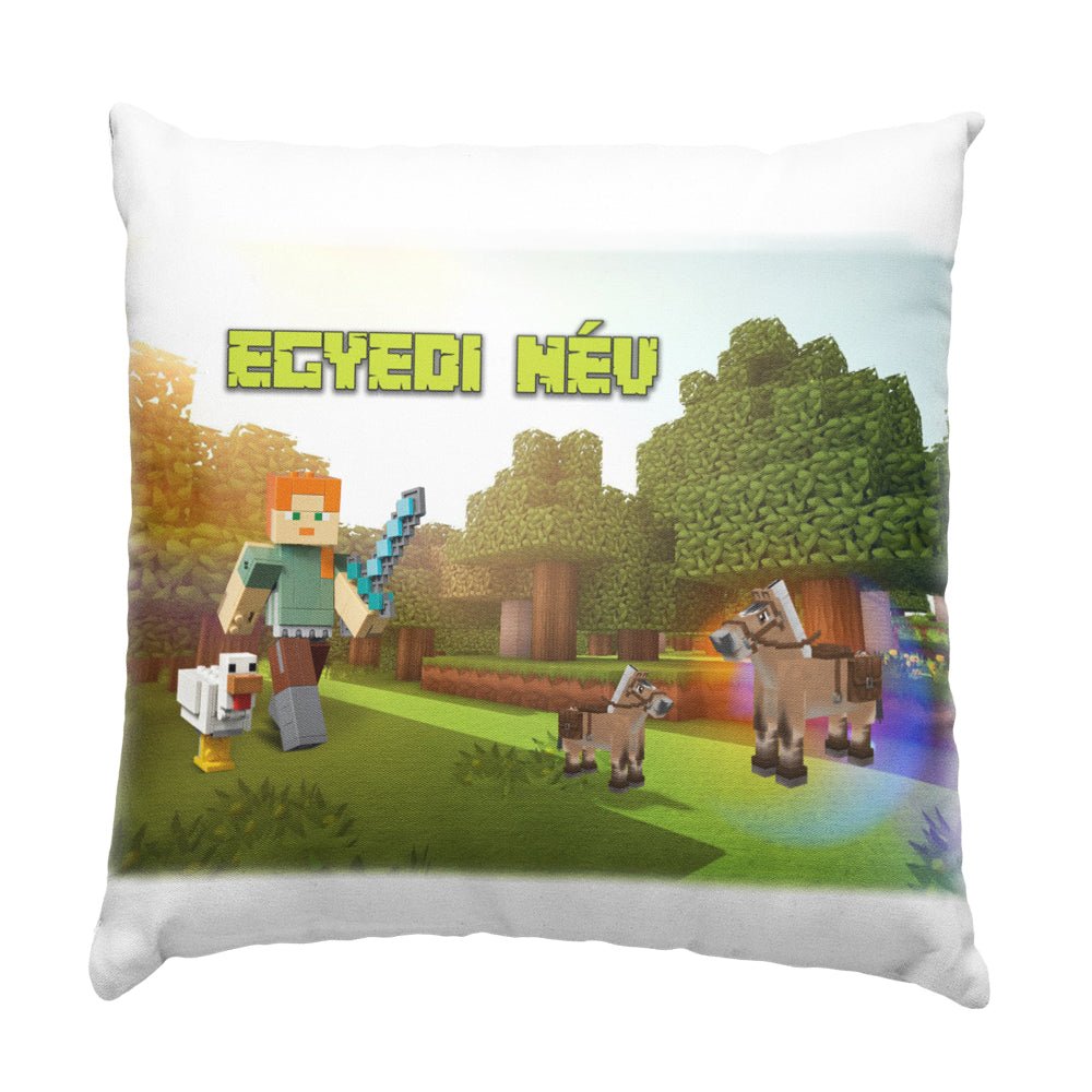 Minecraft állatos párna egyedi névvel - Bogreguru