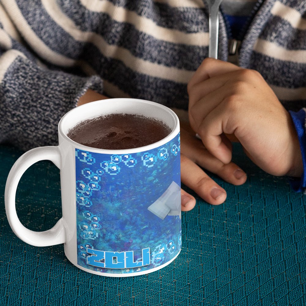 Minecraft delfin bögre egyedi névvel - Bogreguru