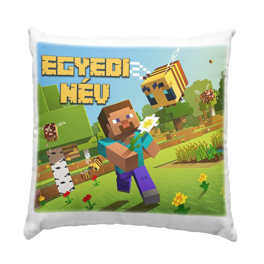 Minecraft méh párna egyedi névvel - Bogreguru