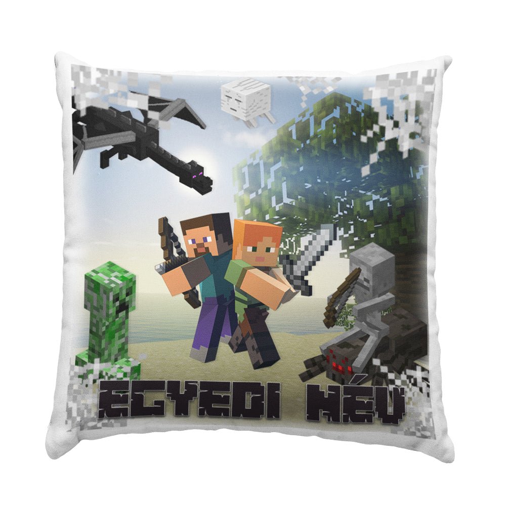 Minecraft mob párna egyedi névvel - Bogreguru