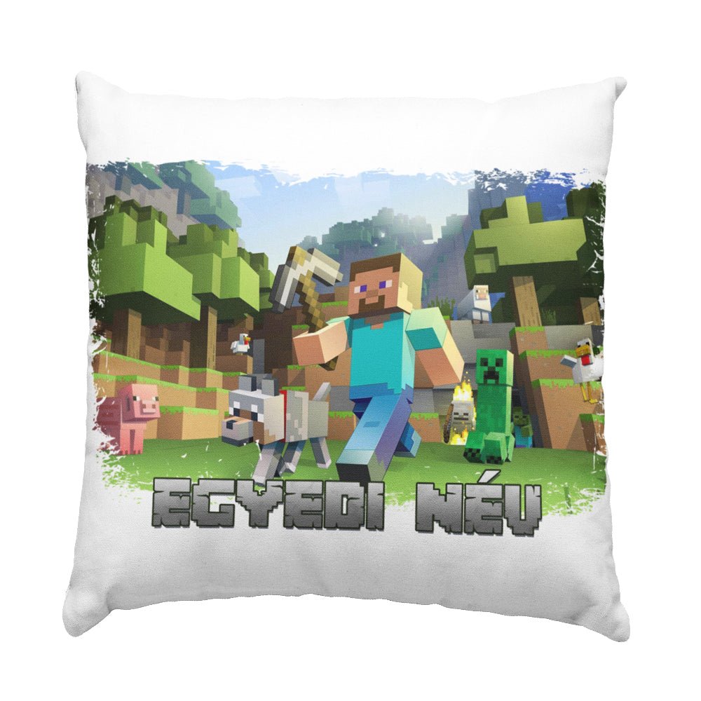 Minecraft párna névvel - Bogreguru