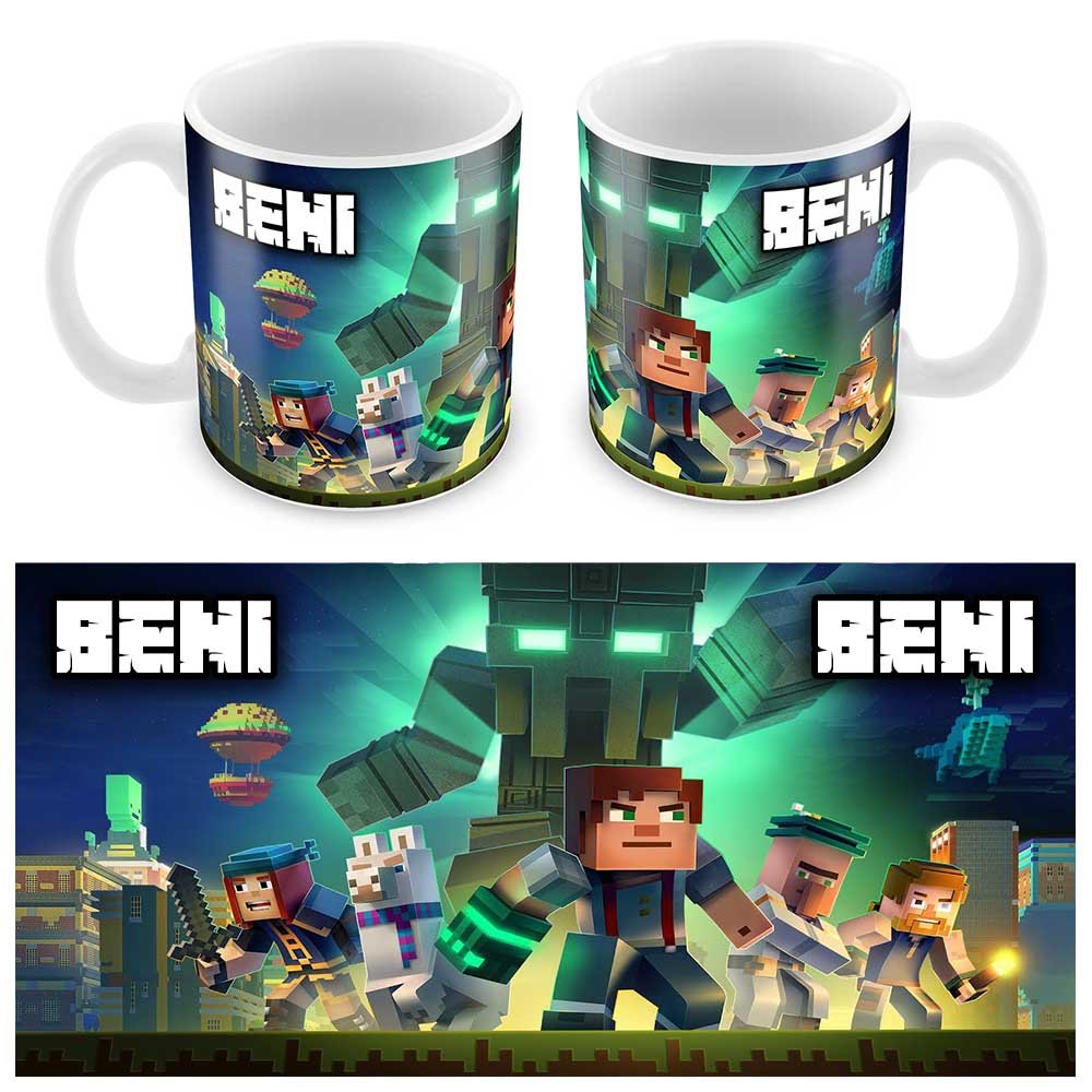 Minecraft Story Mode bögre egyedi névvel 1 - Bogreguru