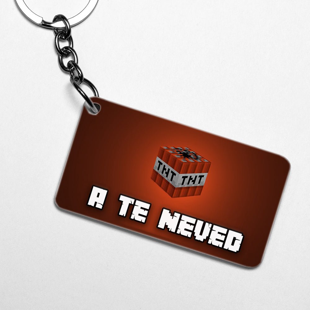 Minecraft TNT kulcstartó egyedi névvel - Bogreguru