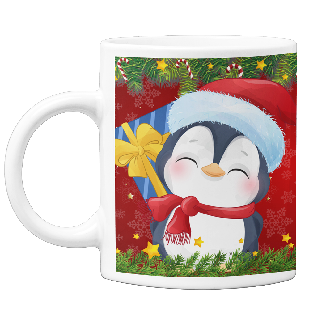 Karácsonyi pingvines bögre