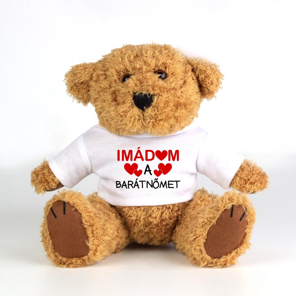 Plüss maci imádom feliratos pólóban - Bogreguru