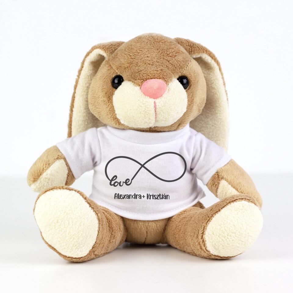 Plüss nyuszi végtelen jeles pólóban - Bogreguru