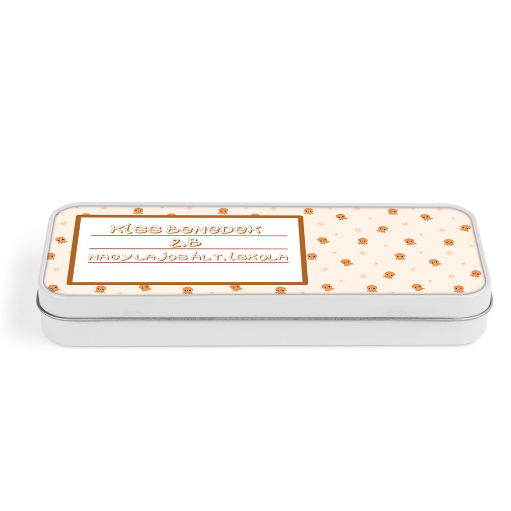 Polip mintás fém tolltartó - Bogreguru