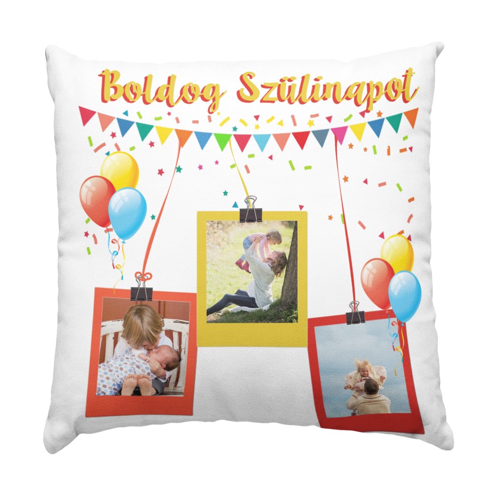 Szülinapi egyedi fényképes párna - Bogreguru