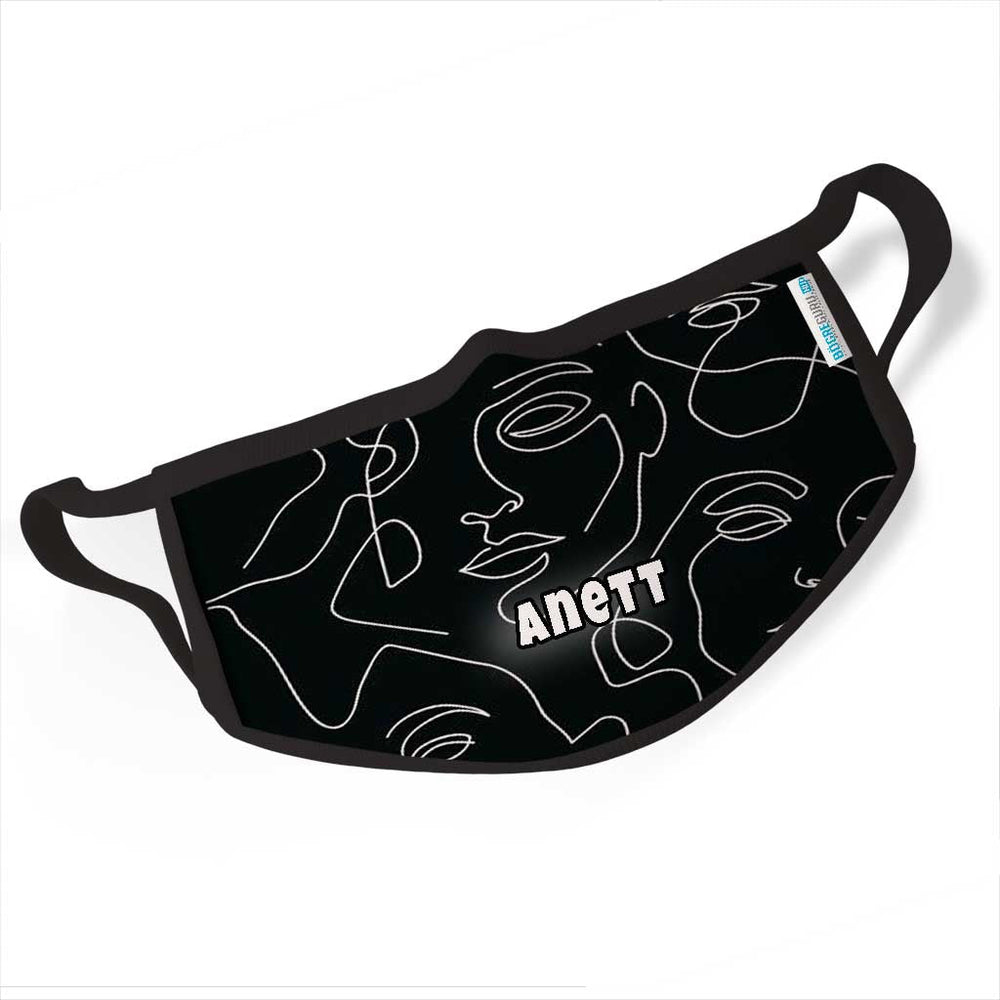 Vonalrajz maszk egyedi neves - Bogreguru