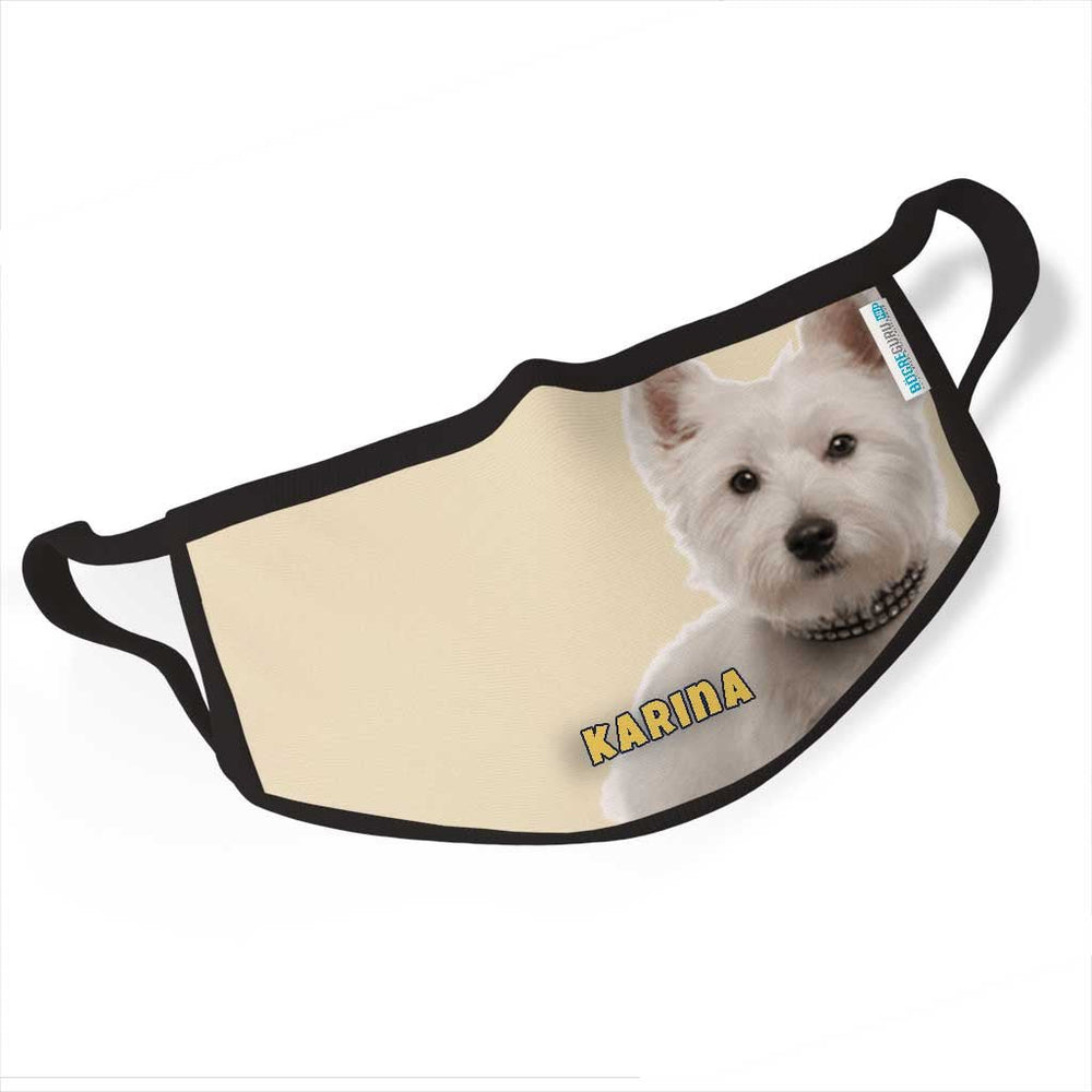 Westie kutyás maszk egyedi neves - Bogreguru
