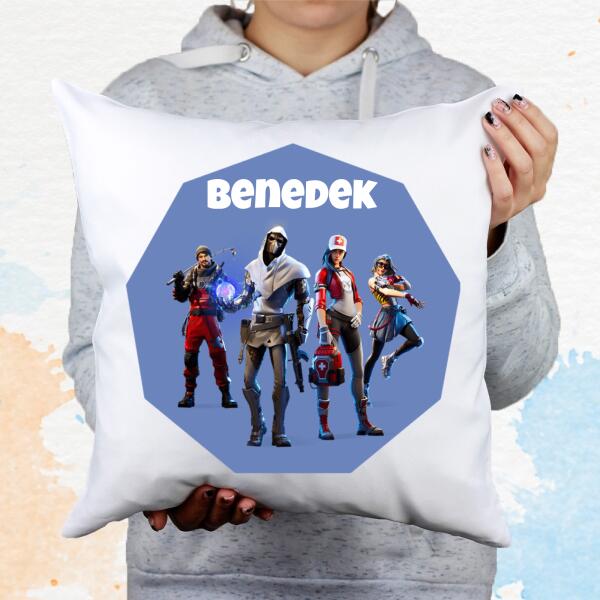 Fortnite egyedi neves párna 3