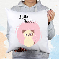 Hello állatos egyedi neves párna