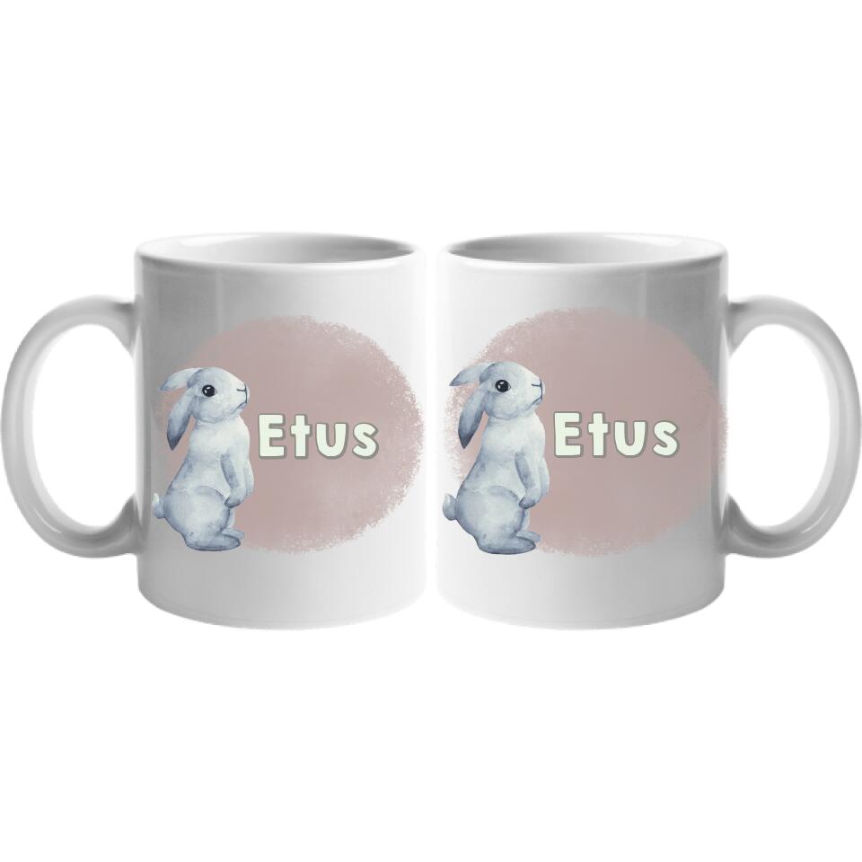 Húsvéti nyuszis neves bögre