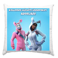 Húsvéti Fortnite párna saját névvel, felirattal