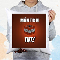 Minecraft TNT párna saját névvel, választható mintával