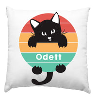 Street Art macskás párna egyedi névvel