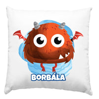 Szörnyes díszpárna saját névvel gyerekeknek