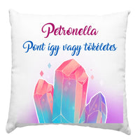 Kristályos párna saját névvel és pozitív üzenettel