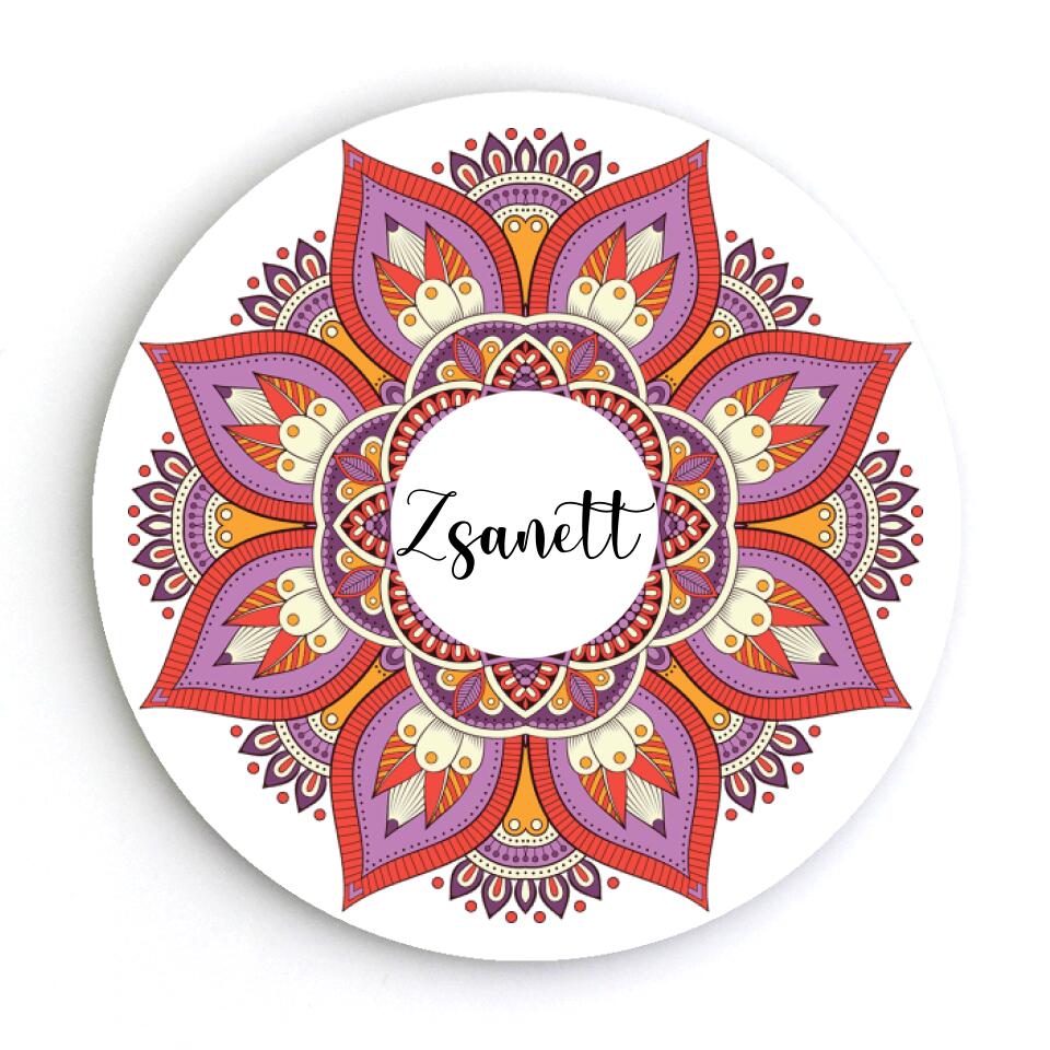 Mandala mintás egyedi hűtőmágnes