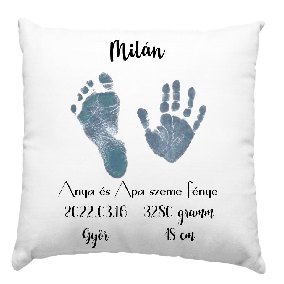 Baba kéz- és láblenyomatos párna