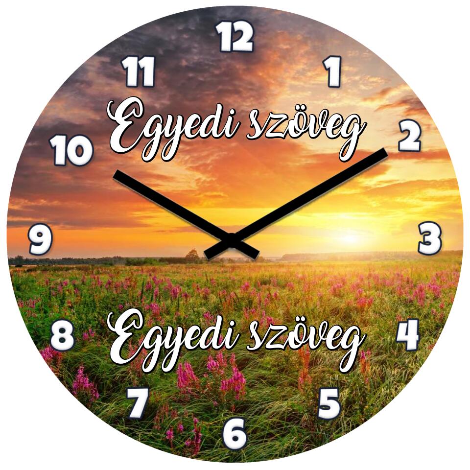 Tájképes falióra saját névvel