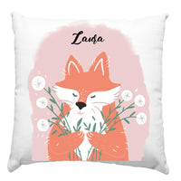 Tavaszi párna rókával egyedi névvel