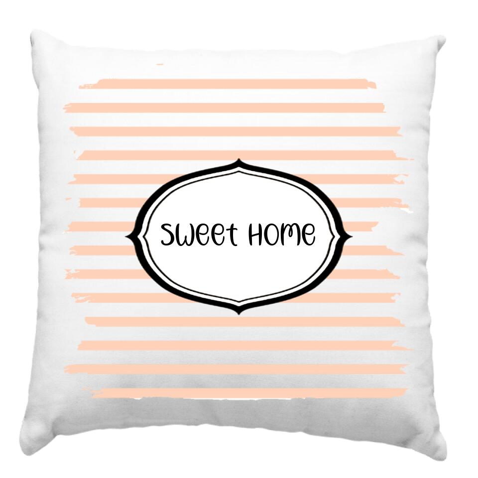 Csíkos párna egyedi felirattal