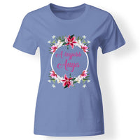 Virágos póló egyedi felirattal