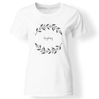 Szerkeszthető feliratos női póló levél