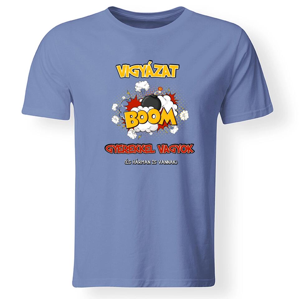 Vigyázat gyerekkel vagyok póló Apáknak