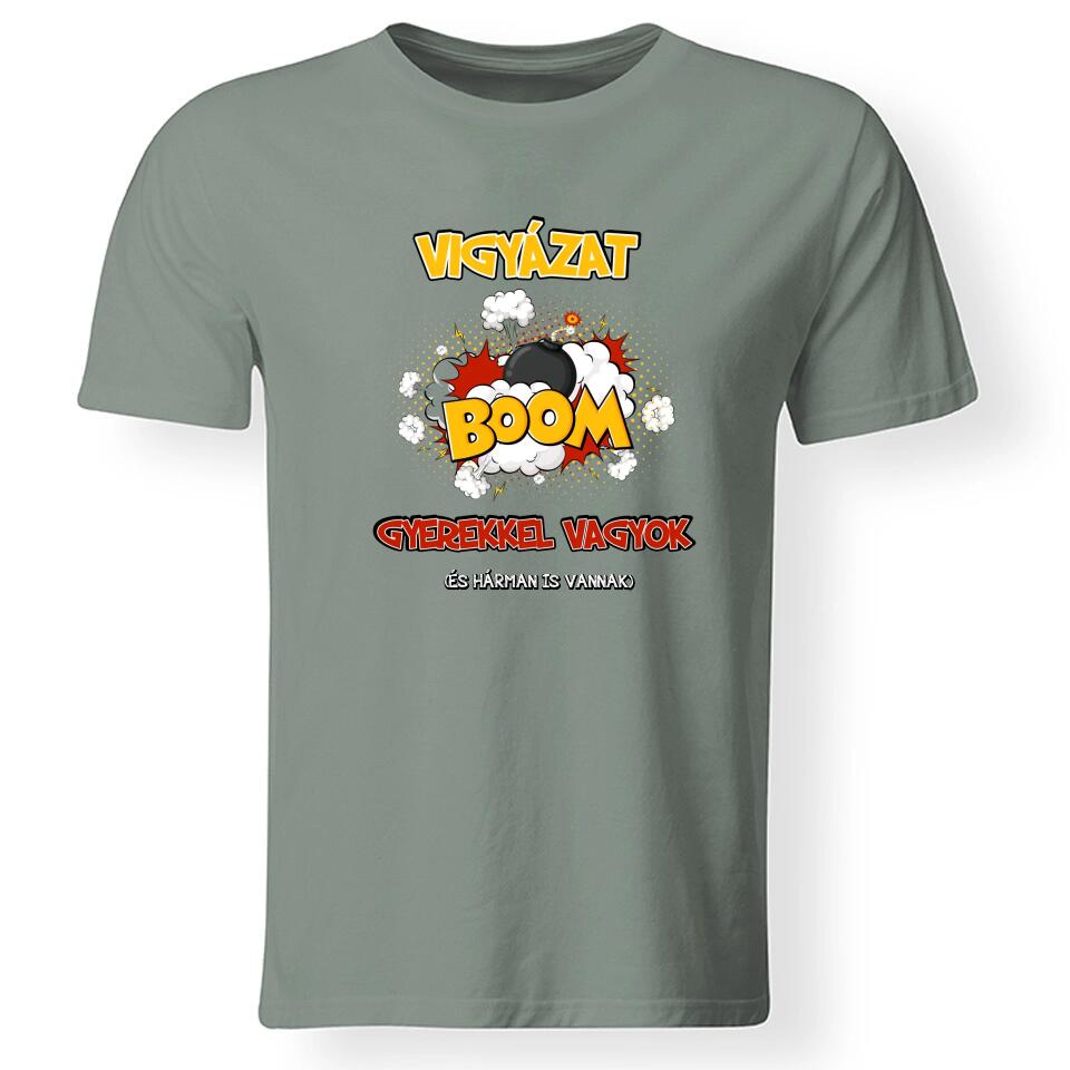 Vigyázat gyerekkel vagyok póló Apáknak