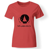 Karácsonyi póló szerkeszthető felirattal nőknek