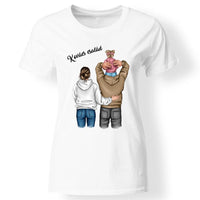 Család kislánnyal női póló