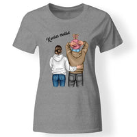 Család kislánnyal női póló