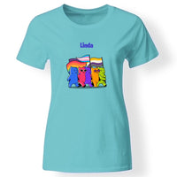 Pride figurás női póló türkiz