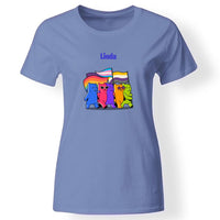 Pride figurás női póló kék