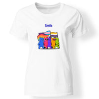 Pride figurás női póló fehér