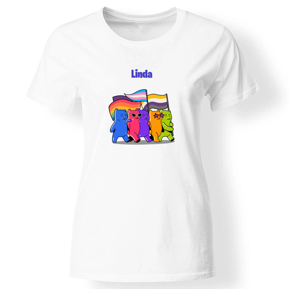 Pride figurás női póló fehér