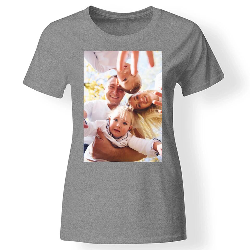 Egyedi képes női póló szürke